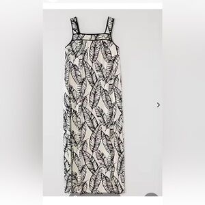 J-Jill Piped Trim Knit Maxi Dress, Floral Size L